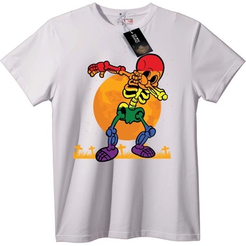 NOONEBRAND Тениска Halloween Skeleton Танц - XS, White