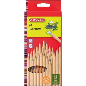 Herlitz комплект от естествено дърво 24 бр. моливи със смесени цветове 08660524 (08660524)