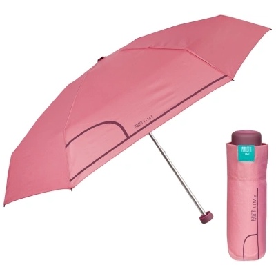 Дамски неавтоматичен мини чадър Perletti Time 26239, розов