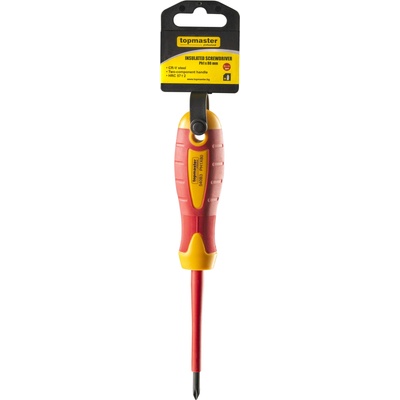 Topmaster Professional Отвертка изолир. 1000V кръст. Ph1x 80mm CR-V TMP (220134)