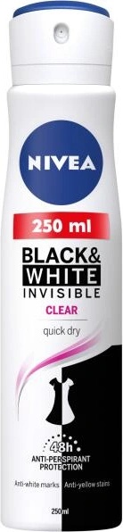 Nivea Black & White Invisible Clear deo spray 250 ml
