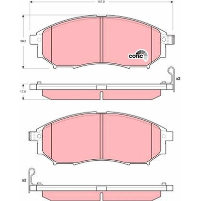 Sada brzdových platničiek kotúčovej brzdy TRW GDB3392 GDB3392