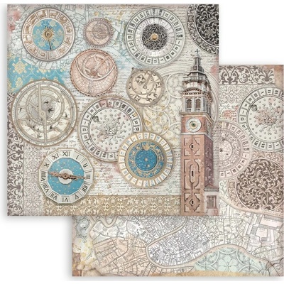 Stamperia papír na scrapbook oboustranný Venice City of Art zvonice