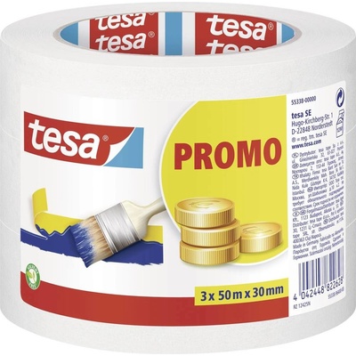 Tesa Universal 55338-00000-15 Krepová lepiaca páska 50 m x 30 mm béžová 3 ks