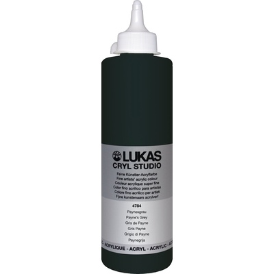 LUKAS Cryl Studio Plastic Bottle АКРИЛНА боя Payne's Grey 500 ml 1 бр (747840500)
