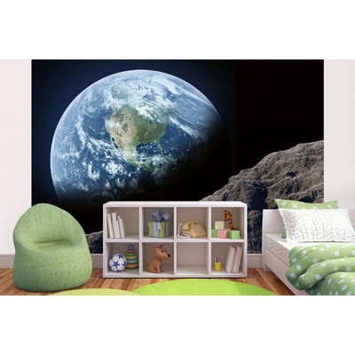 Dimex MA-5-2304 Samolepicí vliesová fototapeta na zeď Země viděná z Měsíce rozměry 375 x 250 cm