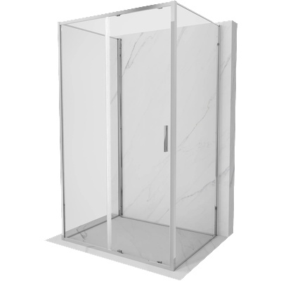 Mexen Exo-3S 3-стенна плъзгаща се душ кабина 135 x 120 см, прозрачна, хром (8151-135-120-01-00-3S)