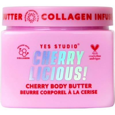 Yes Studio Cherry Licious šlehané tělové máslo s vůní třešní 400 g