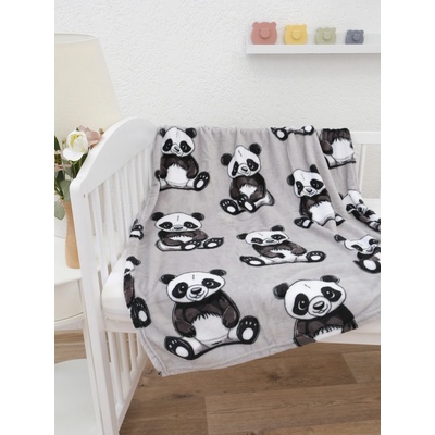 MKLozkoviny.sk Detská deka do postieľky mikroplyš Exclusive Panda