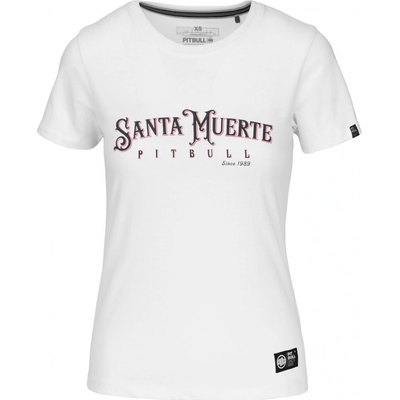 PitBull West Coast dámské triko SANTA MUERTE ROSE bílé