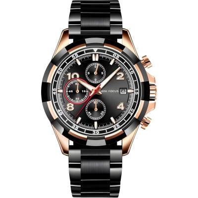 MINI FOCUS Часовник Mini Focus TY-23937 - Черен / Злато Розово KP23937 (TY-23937)