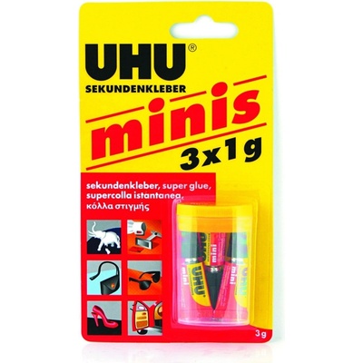 UHU Super Glue Minis 3x1 g