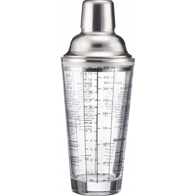 Šejkr 3dílný, skleněný SAM 400 ml