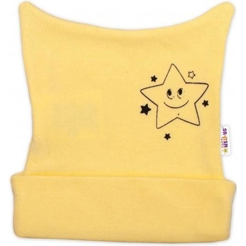 Baby Nellys Novorodenecká čiapočka Baby Little Star žltá