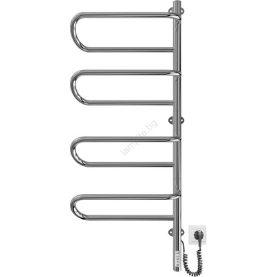 Mario Radiators Електрически въртящ се сушилник за кърпи ELECTRA 120W/230V 102, 5x44, 5 cm неръждаема стомана/хром десен (MR0059)