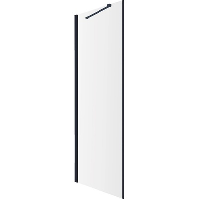 OMNIRES - MANHATTAN bočná stena, 80 cm čierna mat / transparent /BLMTR/ ADR80XBLTR