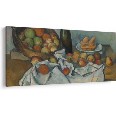 Obraz - Paul Cezanne, The Basket of Apples, reprodukcia, jednodielne 250x125 cm