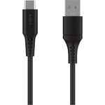 FIXED usb 2.0 гъвкав силиконов кабел usb-c/usb-c 0, 3 м, черен fixdls-ac03-bk (fixdls-ac03-bk)