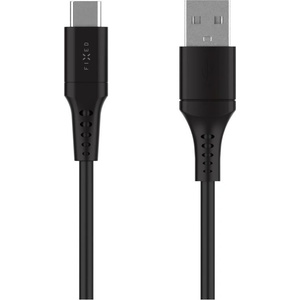 FIXED usb 2.0 гъвкав силиконов кабел usb-c/usb-c 0, 3 м, черен fixdls-ac03-bk (fixdls-ac03-bk)
