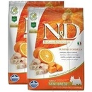 N&D Pumpkin Dog Adult Mini Grain Free Codfish & Orange 2 x 7 kg