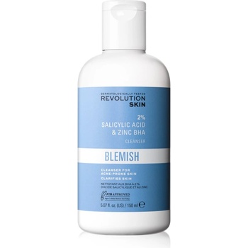 Revolution Beauty Blemish 2% Salicylic Acid & Zinc BHA експонираща почистваща емулсия за проблемна кожа, акне 150ml