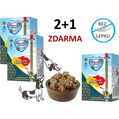 Renske Tetra pak menu čerstvé kuře a hovězí 185 g