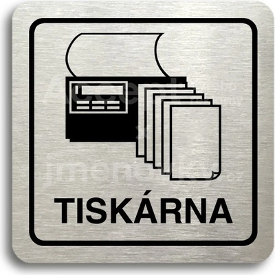 ACCEPT Piktogram tiskárna - stříbrná tabulka - černý tisk