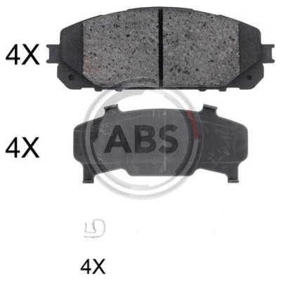A.B.S. Sada brzdových platničiek kotúčovej brzdy 35047