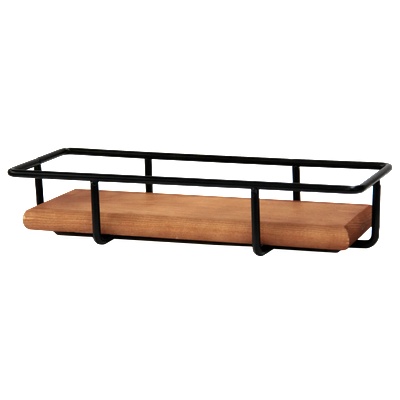 Horecano HORECANO-Метална стойка за блок маса с дървен плот ПРАВОЪГЪЛНА 33x12x6cm (HC-93862) (0193862)