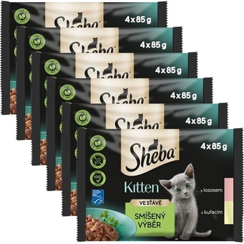 Sheba Kitten Консерва смесен избор в сос 6 x (4 x 85 г)