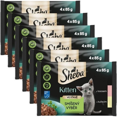 Sheba Kitten Консерва смесен избор в сос 6 x (4 x 85 г)