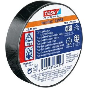 TESA Изолационна лента, 19 mm x 20 m, TESA "Professional", черна 53988-00011-00 (53988-00011-00)