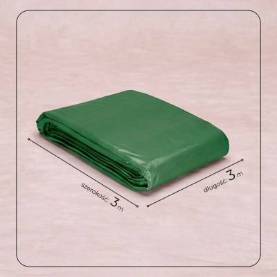 Springros krycí plachta s oky 3 x 3 m 120g PE zelená PROTECT GA2135-XG