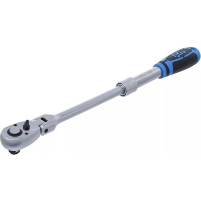 BGS technic Реверсивна тресчотка на база 1/2" , удължаваща се, с чупеща глава, 350 - 490мм; BGS technic 25127