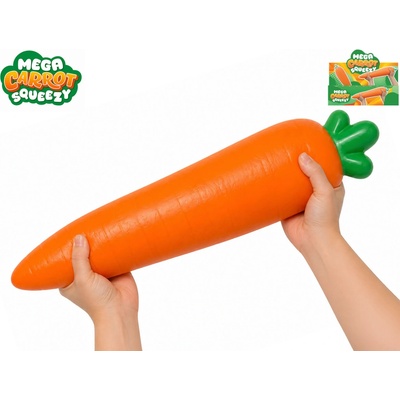 Mega Squeeze Giga squeeze Mrkev strečová antistresová mačkací hračka