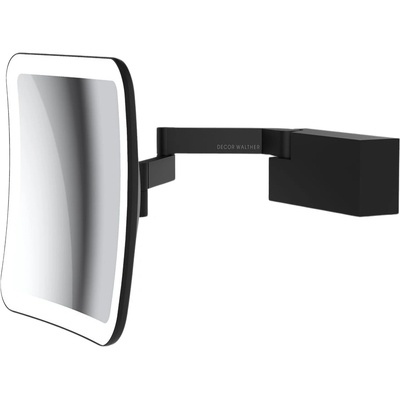 Decor Walther Увеличително козметично огледалце x5 Vision квадратно стенно черен мат (0123260)