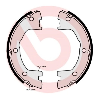 Sada brzd. čeľustí parkov. brzdy BREMBO S A6 508