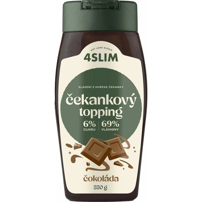 Sirup 4Slim Čekankový topping příchuť čokoláda 330 g (8595245318079)