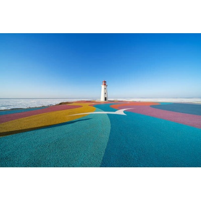 Plakát, Obraz - Colorful road by the sea, zhengshun tang, 40 × 26.7 cm