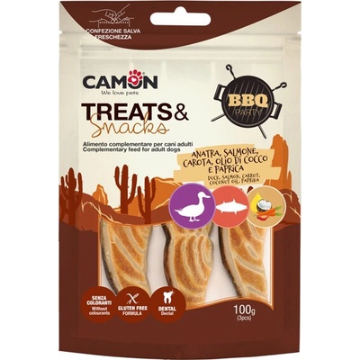 Camon Treats&Snacks Dog BBQ Party Duck&Salmon Fillets 100 g