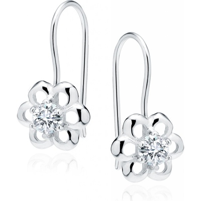 Lunica stříbrné květinkové náušnice 0085