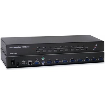 REPOTEC Switch Repotec RP-KVM871U, 8-Port Auto KVM Switch, Черен (RP-KVM871U)