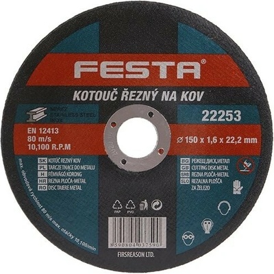 Festa kotouč řezný 150 x 1.6 x 22.2mm 22253.01