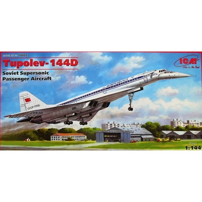 ICM Tupolev Tu-144D Soviet Supersonic Aircraft 1:144
