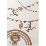 Villeroy & Boch Кремав детски килим 160x230 cm Roar like a Lion Rainbow Party - Villeroy&Boch (106308-160x230)