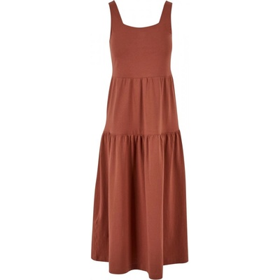 Urban Classics Ladies 7/8 Length Valance Summer Dress terracotta