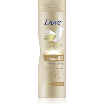 Dove Body Love samoopalovací mléko na tělo odstín Light to Medium 250 ml