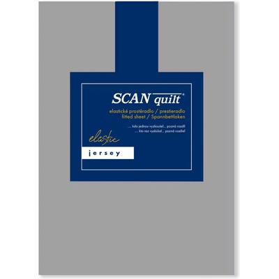 Scanquilt Prestieradlo jersey elastic sivé 100x220