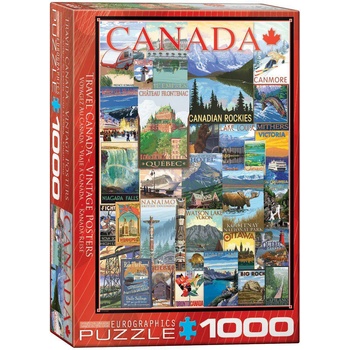EUROGRAPHICS - Puzzle Travel Canada Vintage Posters - 1 000 piese