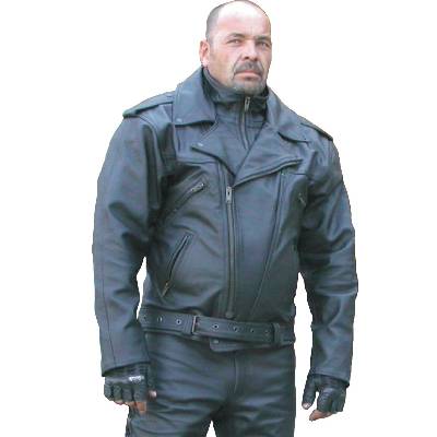 bunda F-K kožená na chopper barva: černá, Velikost: 52